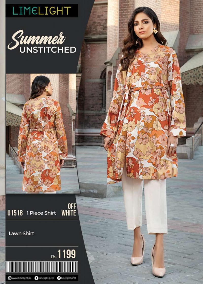 Limelight U1504 Brown 2pc Shirt Silk Dupatta Zh Brands